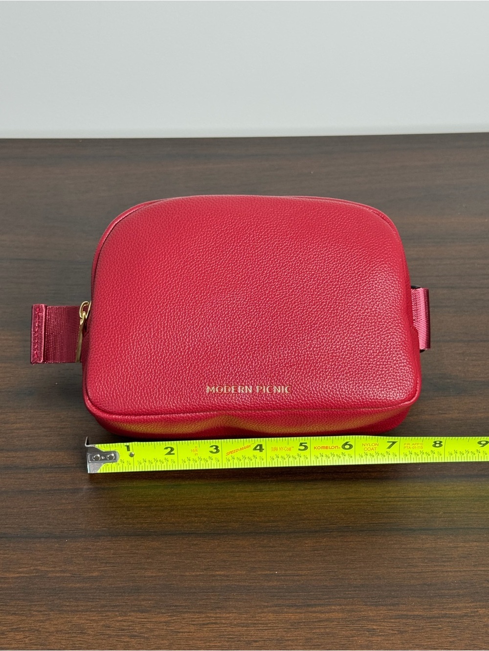 Modern Picnic Red Vegan Leather Belt Bag / Fanny Pack - Picture 10 of 14